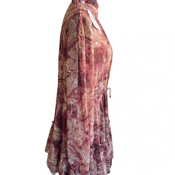 BuddyLove “Grace” Ruffle Hem Dress in Marbled Print – Size Large (NWT) - Picture 5 of 12